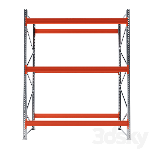 Front (pallet) rack 3ds Max - thumbnail 1