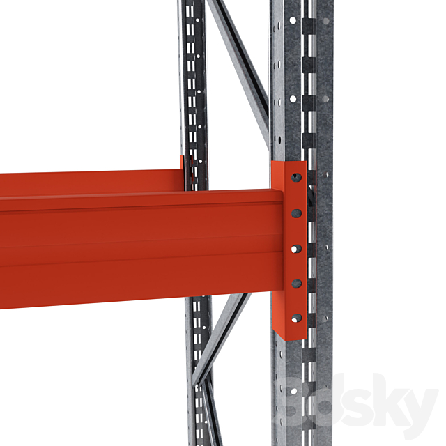 Front (pallet) rack 3ds Max - thumbnail 2