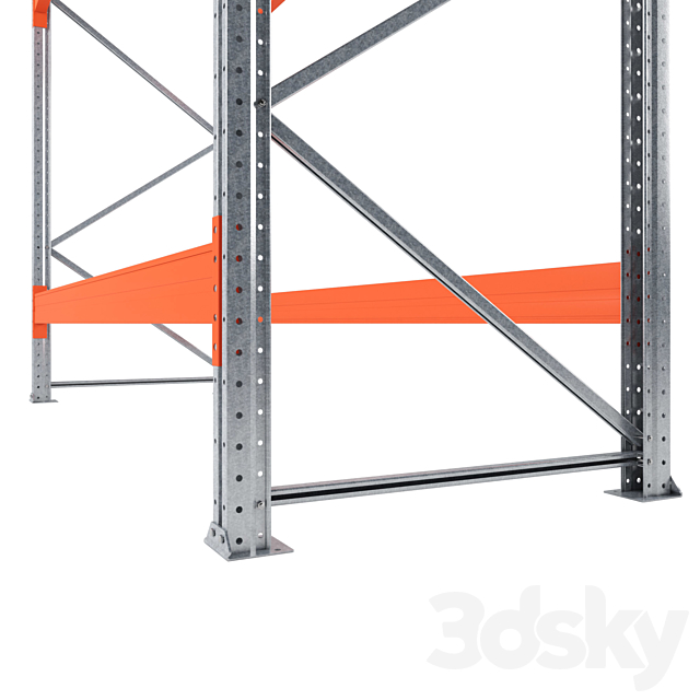 Front (pallet) rack 3ds Max - thumbnail 3