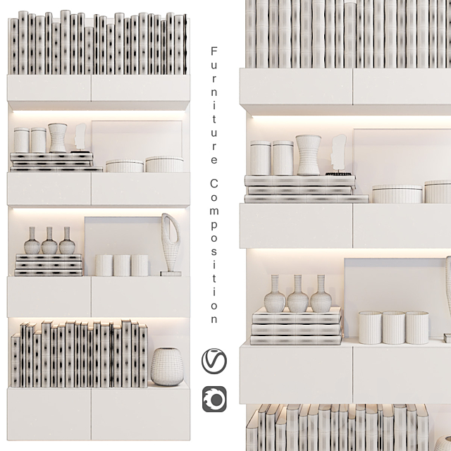 Furniture Composition | 9 3ds Max - thumbnail 2