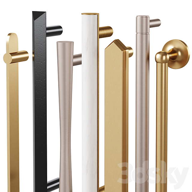 Furniture handles by Crate and Barrel 3ds Max - thumbnail 3