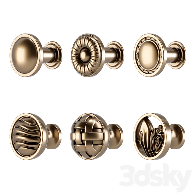 Furniture Handles Set 1 3ds Max - thumbnail 1