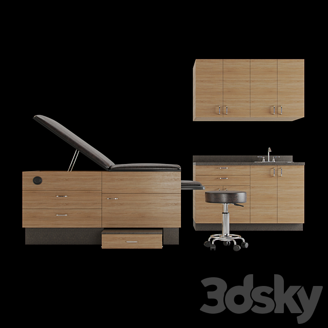 Goodtime Medical furniture set 3ds Max - thumbnail 2