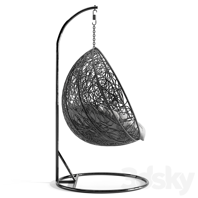 Hanging chair 3ds Max - thumbnail 2