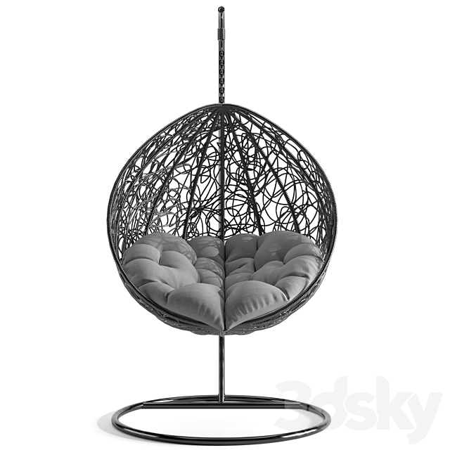 Hanging chair 3ds Max - thumbnail 3