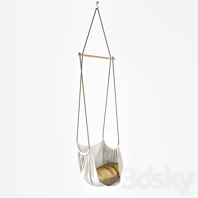 Hanging chair Hammock 3ds Max - thumbnail 2