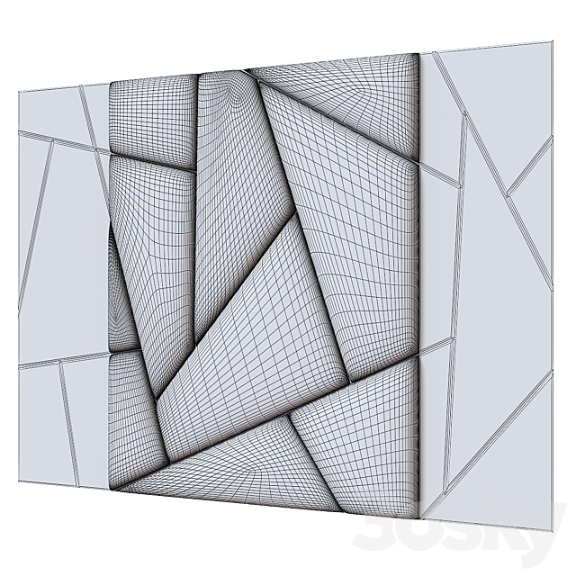 Headboard 008. 3ds Max - thumbnail 3