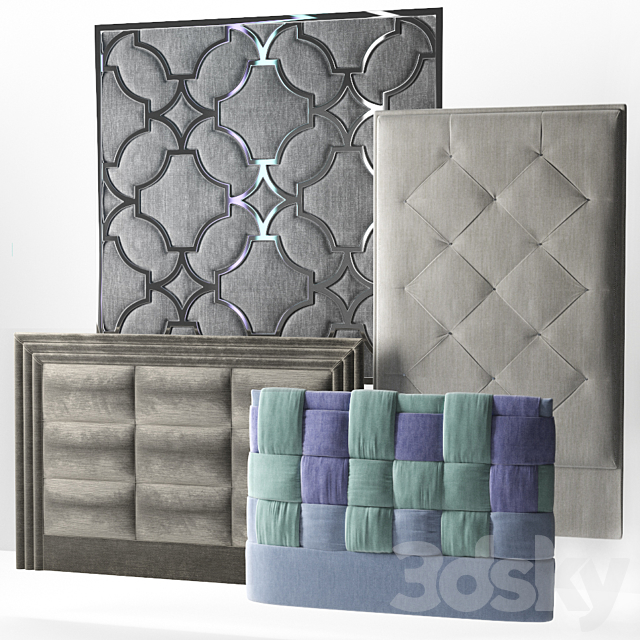 Headboard-9 fabric panel 3ds Max - thumbnail 1