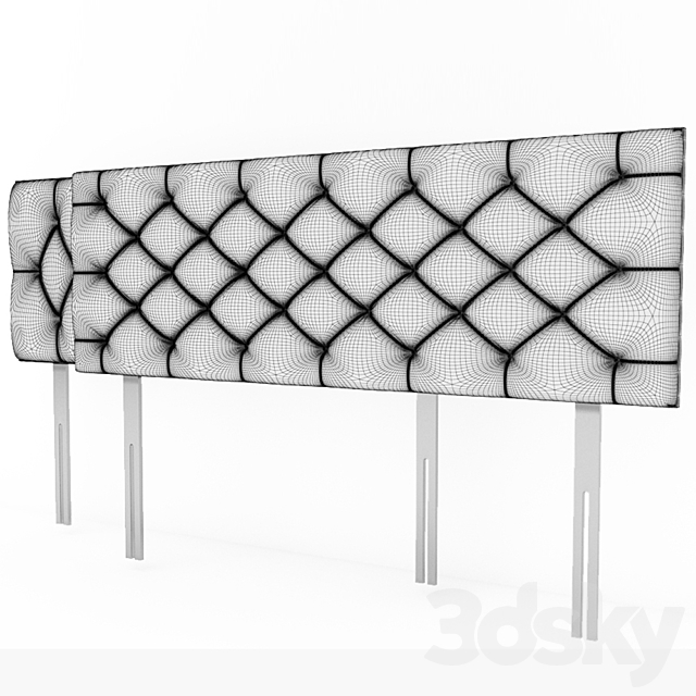 Headboard Bed 3ds Max - thumbnail 3