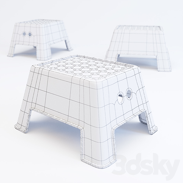 Ikea _ Bolmen step stool 3ds Max - thumbnail 3