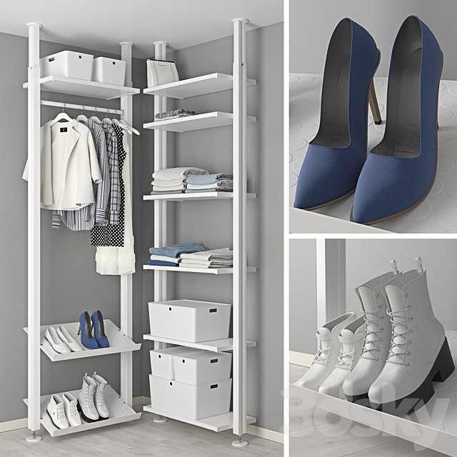 IKEA ELVARLI storage system 3ds Max - thumbnail 1