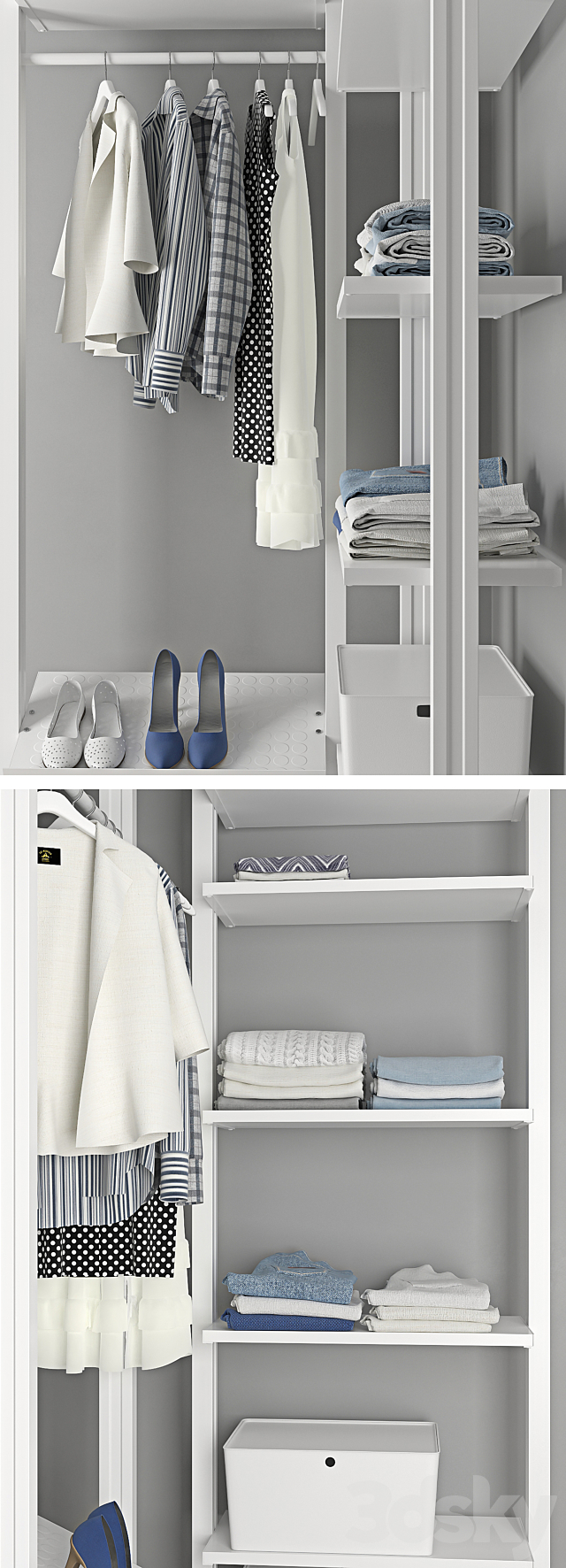 IKEA ELVARLI storage system 3ds Max - thumbnail 2