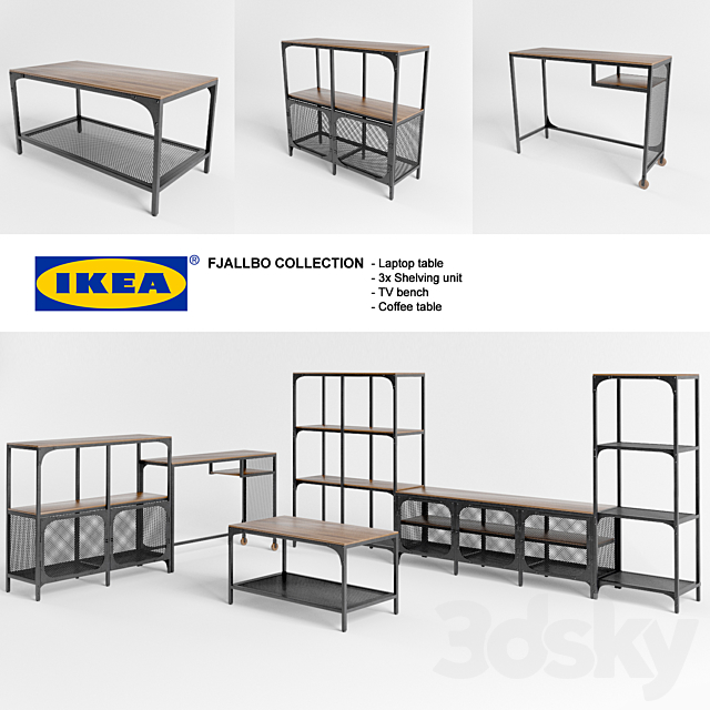 IKEA FJALLBO COLLECTION 3ds Max - thumbnail 1