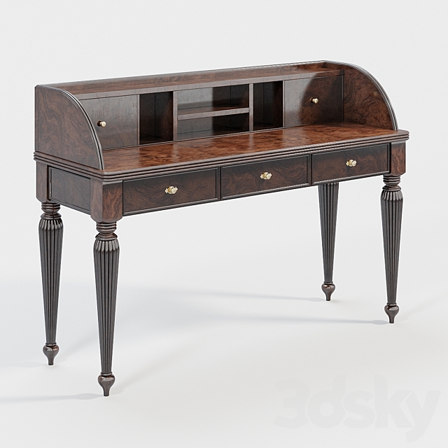 LADYS WRITING DESK HUTCH 3ds Max - thumbnail 1