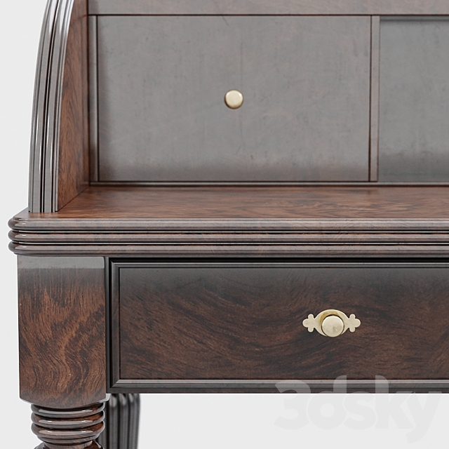 LADYS WRITING DESK HUTCH 3ds Max - thumbnail 2