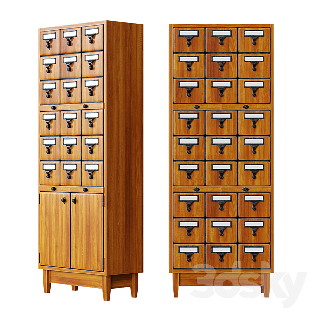 library cabinet 3ds Max - thumbnail 1