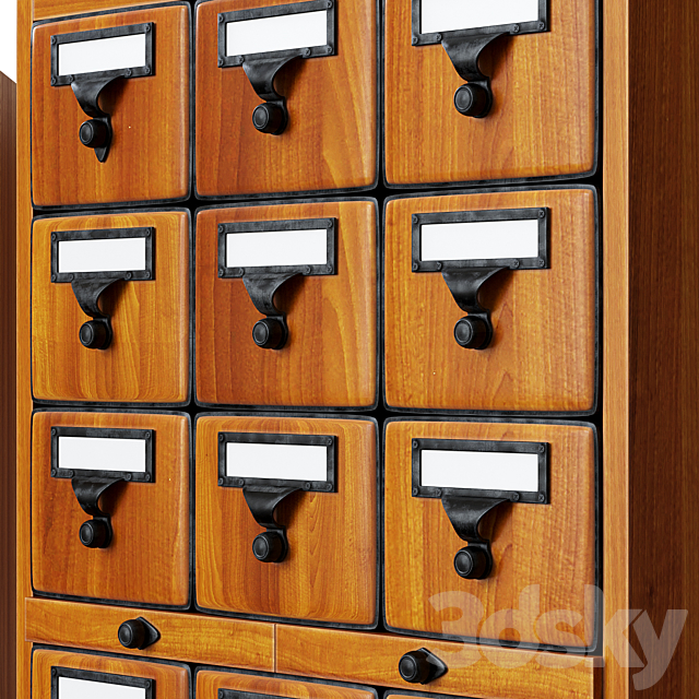 library cabinet 3ds Max - thumbnail 2