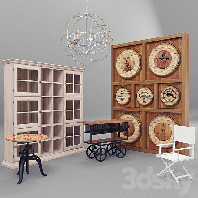 Loft (set of furniture) 3ds Max - thumbnail 1