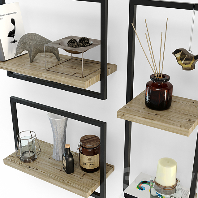 Loft style shelf 3ds Max - thumbnail 2