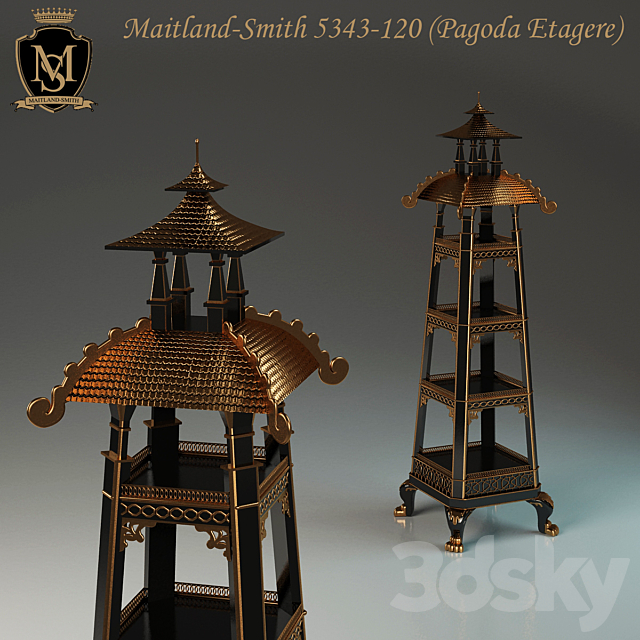 Maitland-Smith 5343-120 (Pagoda Etagere) 3ds Max - thumbnail 1