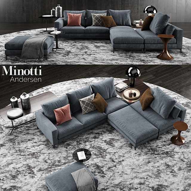 Minotti Andersen Sofa 2 3ds Max - thumbnail 1