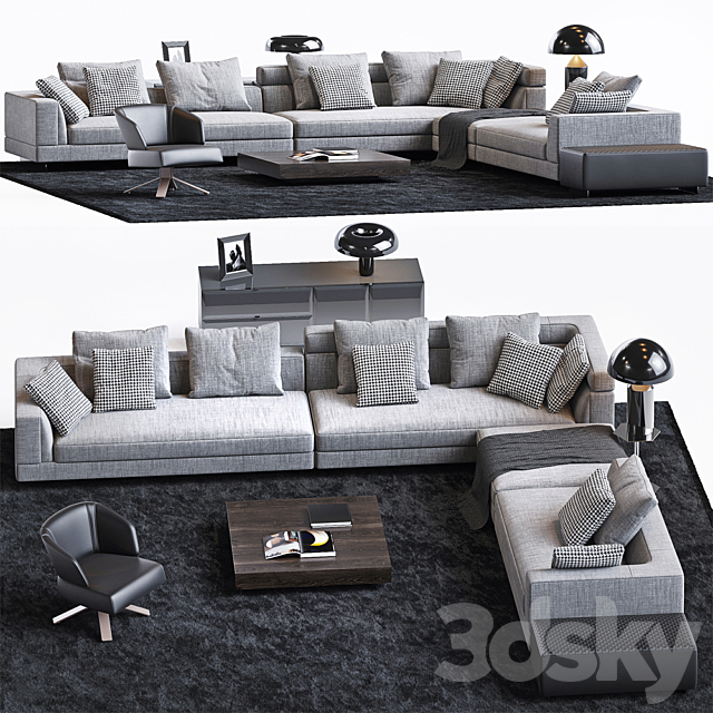 MINOTTI SET 17 3ds Max - thumbnail 1