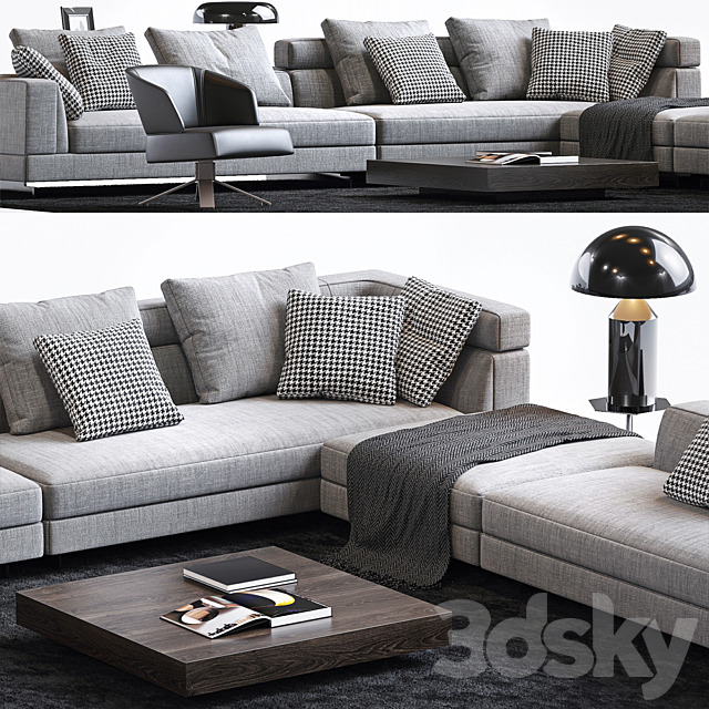 MINOTTI SET 17 3ds Max - thumbnail 2