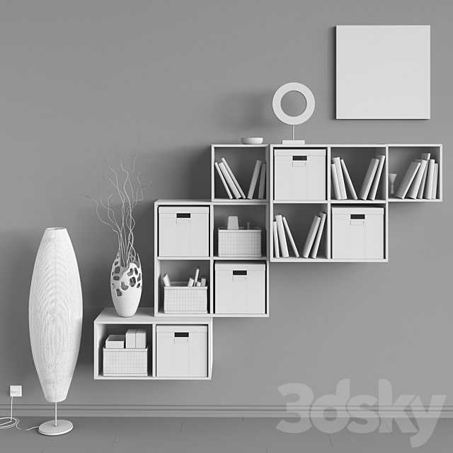 Modular furniture IKEA accessories and decor set 10 3ds Max - thumbnail 3