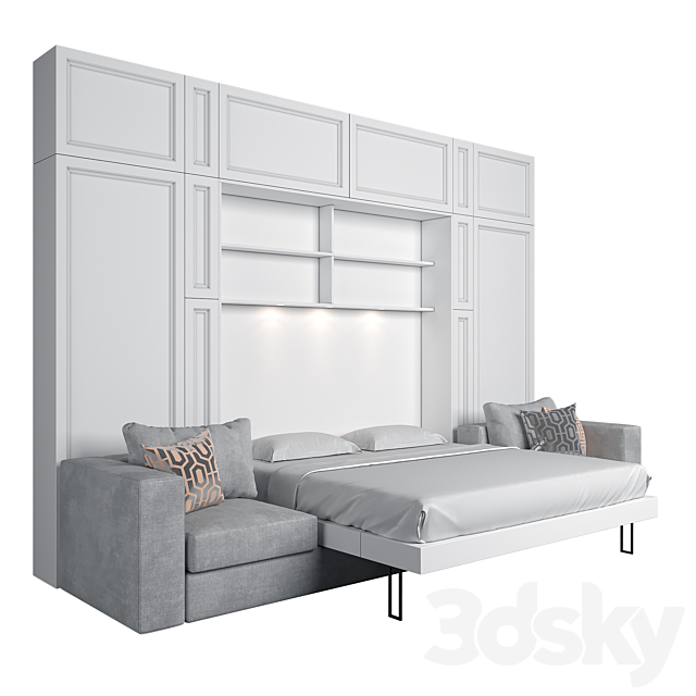 Olissys convertible wardrobe 3ds Max - thumbnail 1