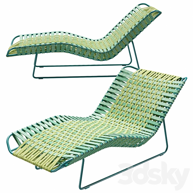 Paola Lenti Telar chaise longue 3ds Max - thumbnail 1