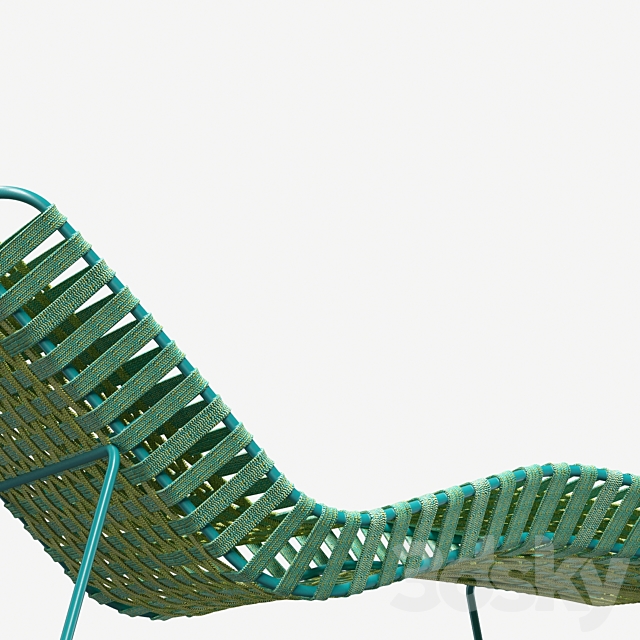 Paola Lenti Telar chaise longue 3ds Max - thumbnail 3