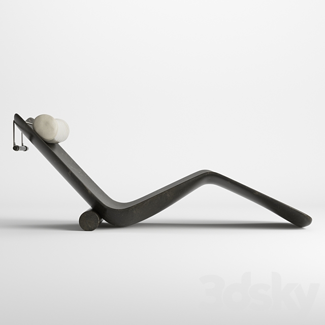 Salvatori curl chaise longue 3ds Max - thumbnail 2