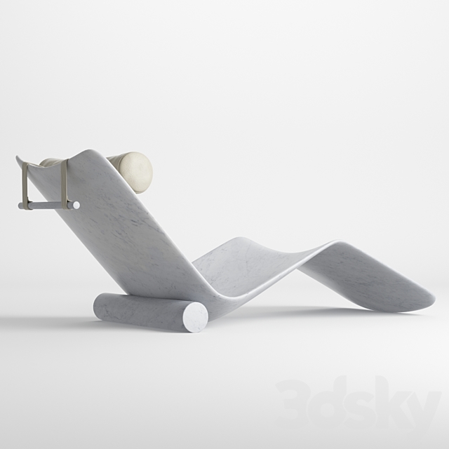 Salvatori curl chaise longue 3ds Max - thumbnail 3