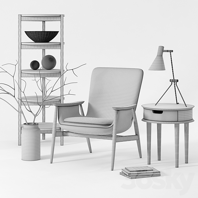 Scandinavian Designs Klemens Chair 3ds Max - thumbnail 2