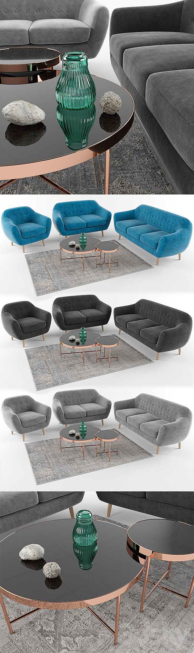 Set of furniture Signal 3ds Max - thumbnail 2