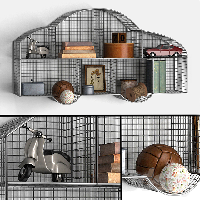 SHELF CAR ZINC 3ds Max - thumbnail 1