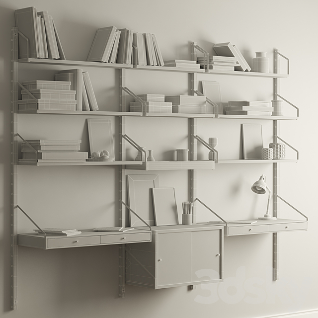 Shelf system Svalnas Ikea. 3ds Max - thumbnail 3