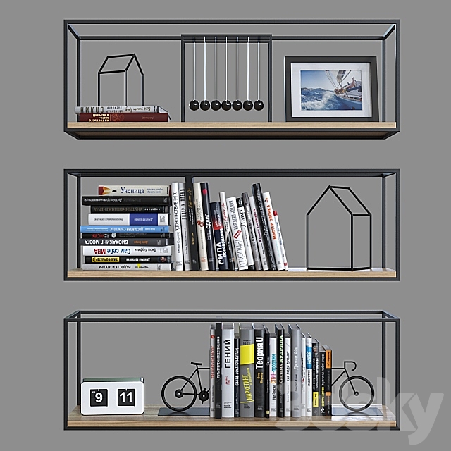 Shelves with decor 9. 3ds Max - thumbnail 1