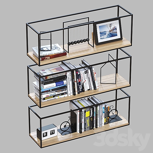 Shelves with decor 9. 3ds Max - thumbnail 2