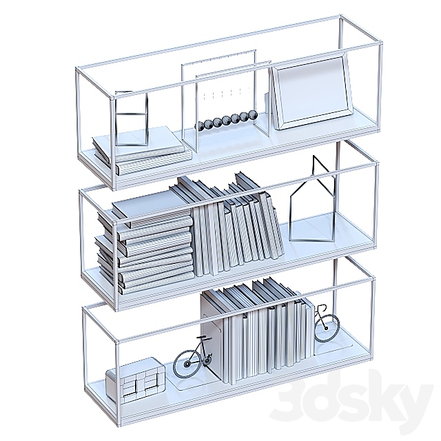 Shelves with decor 9. 3ds Max - thumbnail 3