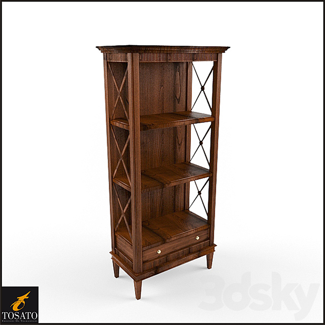 shelving for books “Tosato” 3ds Max - thumbnail 1