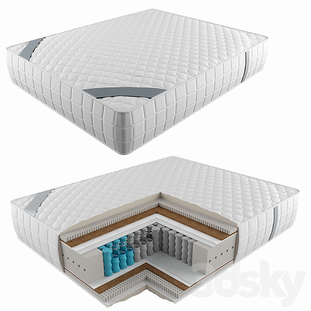 Spring mattress 3ds Max - thumbnail 1