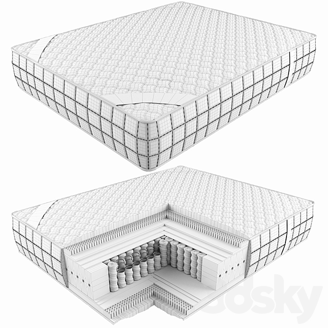 Spring mattress 3ds Max - thumbnail 2