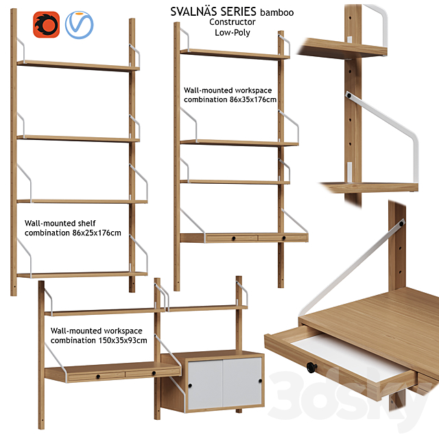 Svalnas Ikea type 3 system and furniture designer vol. 1 3ds Max - thumbnail 1