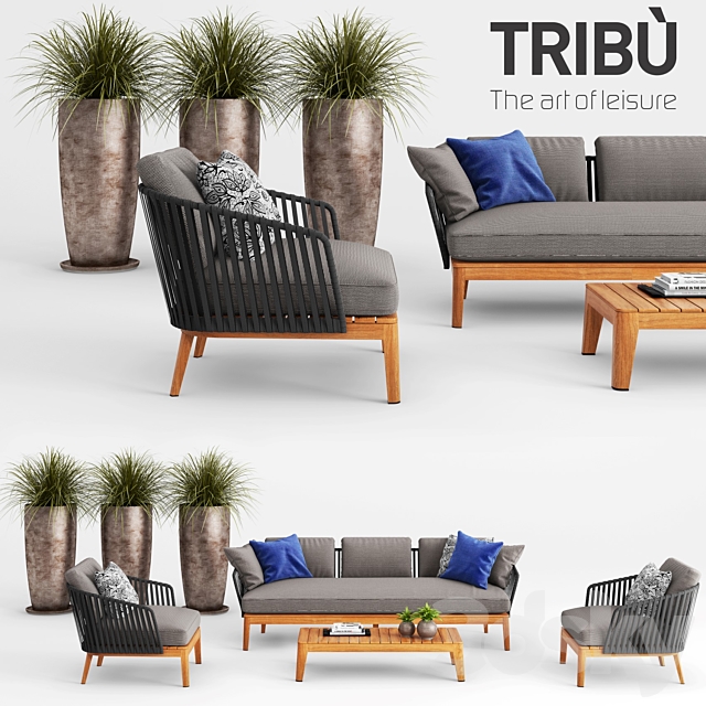 TRIBU MOOD SOFA & CLUB CHAIR 3ds Max - thumbnail 1