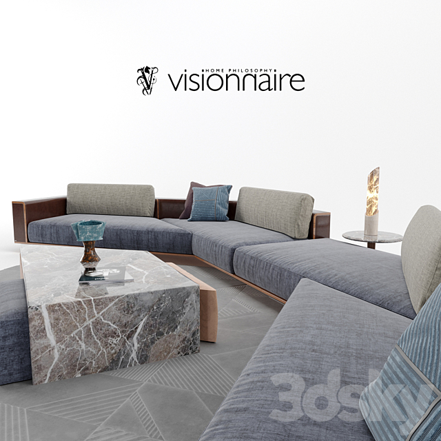 Visionnaire | Convention Modular Sofa 3ds Max - thumbnail 2