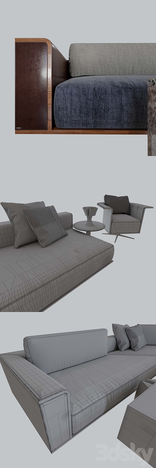 Visionnaire | Convention Modular Sofa 3ds Max - thumbnail 3