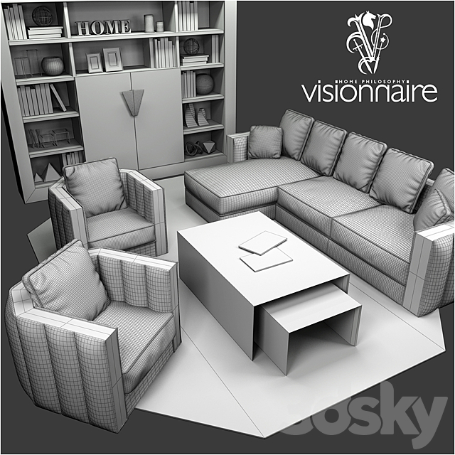 Visionnaire set Davis 3ds Max - thumbnail 3