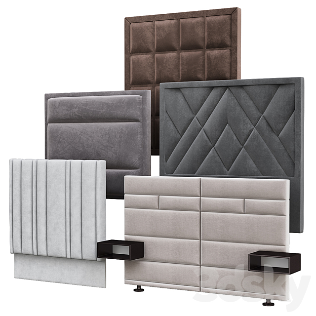 Wall Headboard Collection No. 30 3ds Max - thumbnail 1