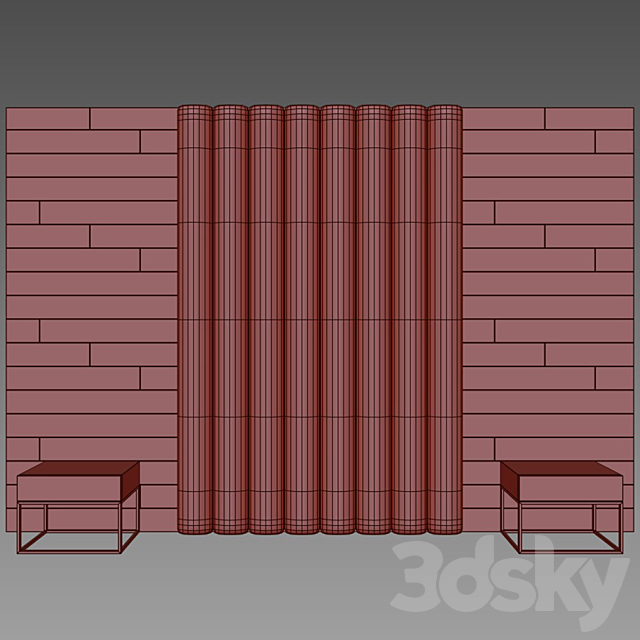 Wall Panel – Headboard 1 3ds Max - thumbnail 2